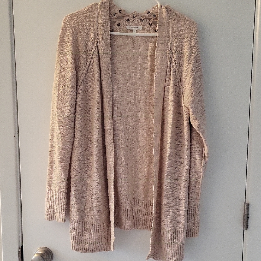 Maurices Cream Open-Front Sweater